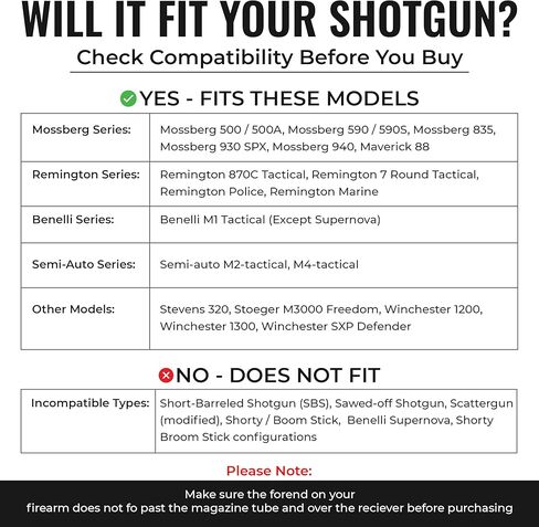 Gotical Shotgun Barrel Clamp Mount with Rubber Pads, Picatinny Rail Flashlight Accessories for 12 GA Mossberg 500/590 / 930/940, Maverick 88, Remington 870/1100 / 1187, SXP, Winchester, Stoeger in Saudi Arabia