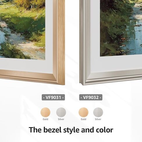 إطارات تلفزيون ديكو مقاس 55 بوصة فقط لأجهزة تلفزيون Samsung The Frame، إطار معدني بأنماط حديثة وبسيطة، سهلة التركيب، حواف قابلة للتبديل لديكور المنزل (تناسب أجهزة تلفزيون الإطار 2021-2026) in Kuwait
