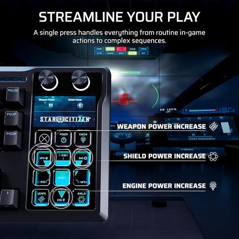Corsair Galleon 100 SD RGB Mechanical Wired Gaming Keyboard – QWERTY US, Stream Deck-Integrated, Pre-Lubed MLX Pulse Thocky Hotswappable PBT Double-Shot Switches, FlashTap SOCD, 8,000Hz – Black in Saudi Arabia