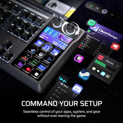 Corsair Galleon 100 SD RGB Mechanical Wired Gaming Keyboard – QWERTY US, Stream Deck-Integrated, Pre-Lubed MLX Pulse Thocky Hotswappable PBT Double-Shot Switches, FlashTap SOCD, 8,000Hz – Black in Saudi Arabia