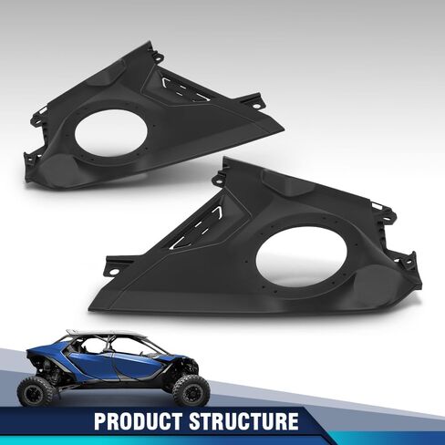 PIT66 Front Left & Right Side Dash 6.5" Speaker Panels Pair Compatible with Can-Am Maverick R 2024+ All Models, Fit Can-Am Maverick R Max 2025+ Black in Saudi Arabia