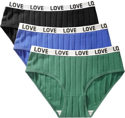 Organic Cotton Panties for Women - Seamless Soft Comfortable Underwear with Printed Elastic Waistband, Elegant Daily Wear in Saudi Arabia