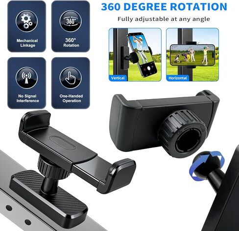 Magnetic Phone Holder for Gym- 360° Adjustable Strong Magnet Phone Mount for Video Recording, Compatible with iPhone, Android, All Smartphones, Gym Accessories for Men& Women in Saudi Arabia