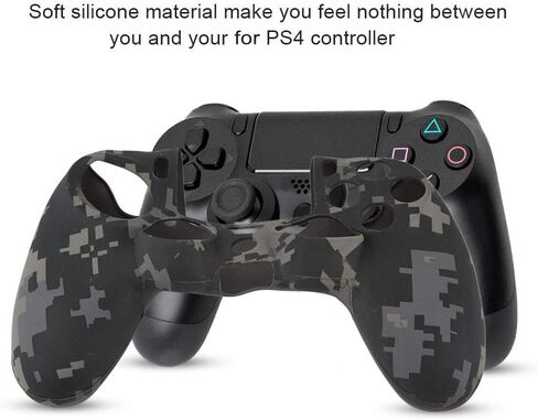 Protective Case for PS4 Controller,Soft Silicone Sleeve Case,Gaming Controller Handle Cover,Controller Skin Cover Protective Case for PS4 Controller(Grey) in Saudi Arabia