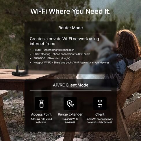 راوتر TP-Link Roam 6 AX1500 المحمول Wi-Fi 6 للسفر ثنائي النطاق | مشاركة واي فاي عامة سهلة | فندق / عربة سكن متنقلة / سفر معتمد | الهاتف واي فاي الحبل | يو اس بي سي 3.0 | متعدد الوضع | المسنجر، WireGuard® | TL-WR1512X in Kuwait