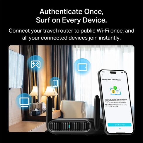 راوتر TP-Link Roam 6 AX1500 المحمول Wi-Fi 6 للسفر ثنائي النطاق | مشاركة واي فاي عامة سهلة | فندق / عربة سكن متنقلة / سفر معتمد | الهاتف واي فاي الحبل | يو اس بي سي 3.0 | متعدد الوضع | المسنجر، WireGuard® | TL-WR1512X in Kuwait