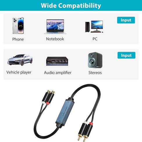 Danfetsoy Ground Loop Noise Isolator RCA, Gold Coating RCA Connectors Aluminum Shell Audio Eliminating Humming Noise for car and Home Using in Different situations in Saudi Arabia