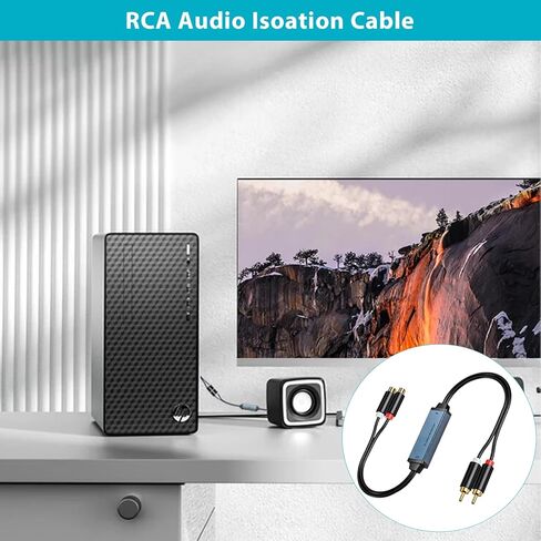 Danfetsoy Ground Loop Noise Isolator RCA, Gold Coating RCA Connectors Aluminum Shell Audio Eliminating Humming Noise for car and Home Using in Different situations in Saudi Arabia