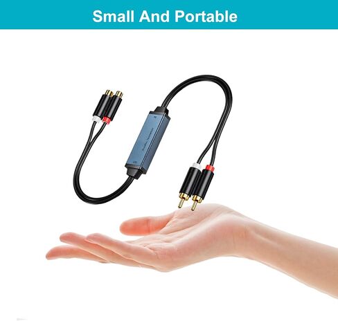 Danfetsoy Ground Loop Noise Isolator RCA, Gold Coating RCA Connectors Aluminum Shell Audio Eliminating Humming Noise for car and Home Using in Different situations in Saudi Arabia