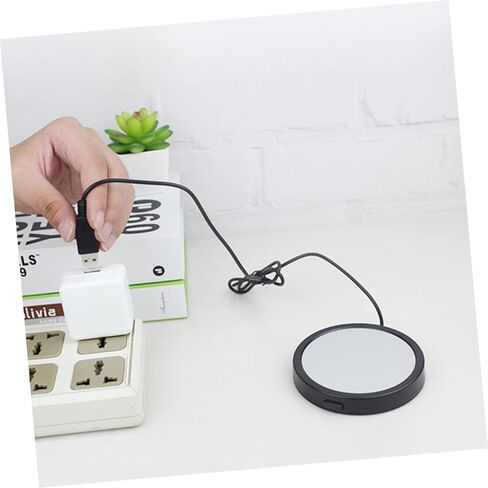 Ciieeo USB كأس دفئا القدح الكهربائية دفئا قاعدة معدنية درجة حرارة قابلة للتعديل مناسبة للقهوة وزجاجات الأطفال للاستخدام في المنزل والمكتب كوستر تعمل بالطاقة USB لون عشوائي in Saudi Arabia