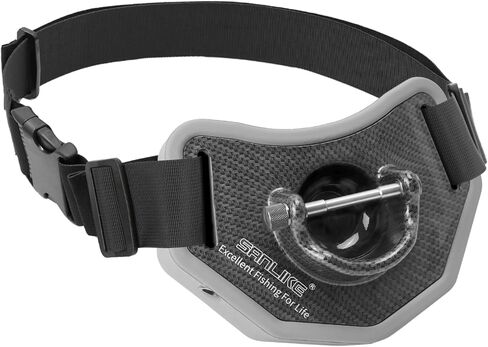SANLIKE Fishing Belt Rod Holder,Adjustable Fishing Fighting Waist Belt with EVA Padded Plastic Material Fishing Belt,360 Degree Adjustable (Grey) in Saudi Arabia