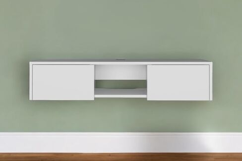 HomeRoots 546402 49 in. White Floating Mount TV Stand in Saudi Arabia