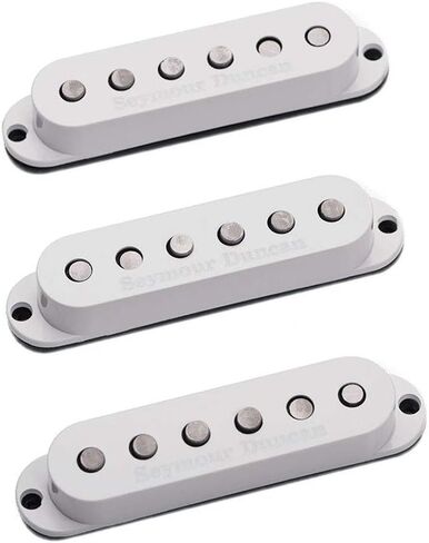 Seymour Duncan SSL-5 Custom Staggered Pole Strat Single Coil 3-piece Pickup Set - White in Saudi Arabia