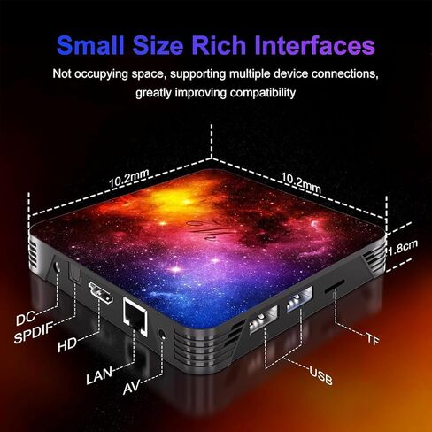 Android 14.0 TV Box 4GB RAM 64GB ROM، يدعم 4K Dual-WiFi 2.4G/5G رباعي النواة صندوق التلفزيون الذكي، Bluetooth4.2 كابل HDMI USB2.0 مع لوحة مفاتيح صغيرة in Saudi Arabia