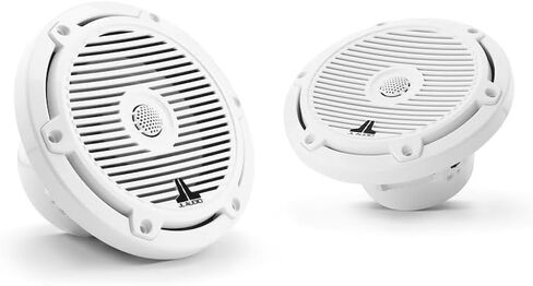 مكبرات صوت بحرية محورية من سلسلة JL Audio M3 مقاس 6.5 بوصة مع شبكات كلاسيكية باللون الأبيض اللامع - M3-650X-C-Gw [010-03060-00] in Kuwait