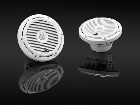 مكبرات صوت بحرية محورية من سلسلة JL Audio M3 مقاس 6.5 بوصة مع شبكات كلاسيكية باللون الأبيض اللامع - M3-650X-C-Gw [010-03060-00] in Kuwait
