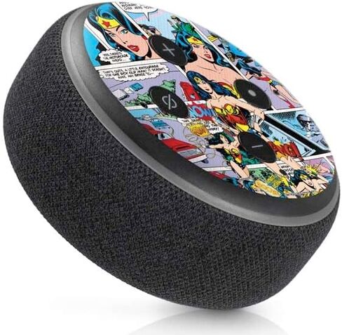 ملصق صوتي من Skinit متوافق مع Amazon Echo Dot 3 - تصميم DC Comics المرخص رسميًا من Wonder Woman Comic Blast in Kuwait