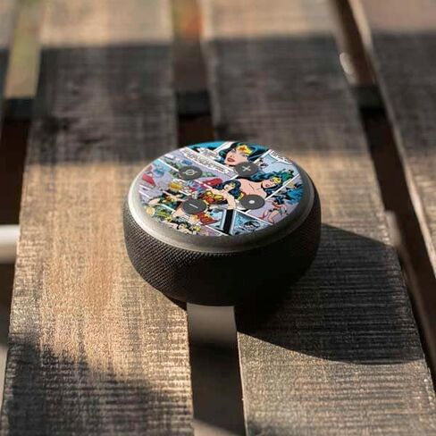 ملصق صوتي من Skinit متوافق مع Amazon Echo Dot 3 - تصميم DC Comics المرخص رسميًا من Wonder Woman Comic Blast in Kuwait