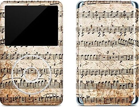 Skinit Decal MP3 Player Skin Compatible with iPod Classic (6th Gen) 80GB - Originally Designed Antique Notes Design in Saudi Arabia
