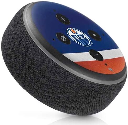 Skinit Decal Audio Skin Compatible with Amazon Echo Dot 3 - Officially Licensed NHL Edmonton Oilers Jersey Design in Saudi Arabia