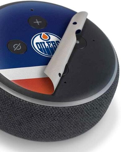 Skinit Decal Audio Skin Compatible with Amazon Echo Dot 3 - Officially Licensed NHL Edmonton Oilers Jersey Design in Saudi Arabia