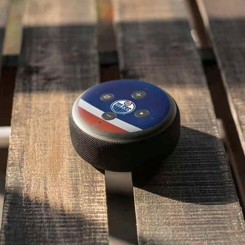 Skinit Decal Audio Skin Compatible with Amazon Echo Dot 3 - Officially Licensed NHL Edmonton Oilers Jersey Design in Saudi Arabia