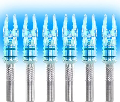 6 قطع من Nocks المضيئة للسهام تناسب .165/.204 /.233/.244/.246 بوصة القطر الداخلي مع البطانات X وH وS وGT سهلة السحب لأعلى/لأسفل ومفتاح عالي الوضوح لرؤوس الأسهم LED in Kuwait