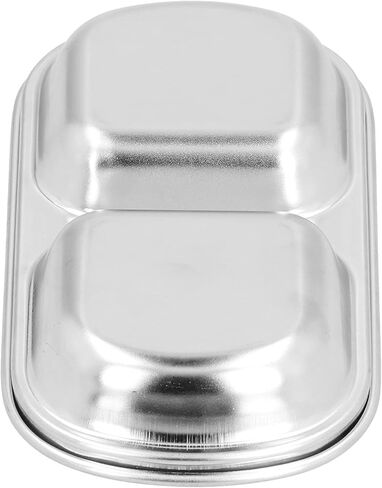 Stainless Steel Divided Plate for Kids Toddlers, 9' Portion Control Plate with 3 Compartments, Non Unbreakable Metal Dishwasher Safe Dinnerware in Saudi Arabia