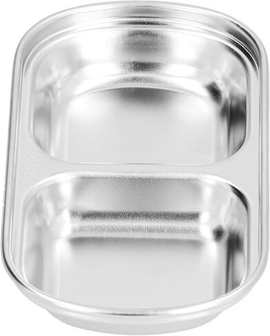 Stainless Steel Divided Plate for Kids Toddlers, 9' Portion Control Plate with 3 Compartments, Non Unbreakable Metal Dishwasher Safe Dinnerware in Saudi Arabia