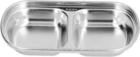 Stainless Steel Divided Plate for Kids Toddlers, 9' Portion Control Plate with 3 Compartments, Non Unbreakable Metal Dishwasher Safe Dinnerware in Saudi Arabia