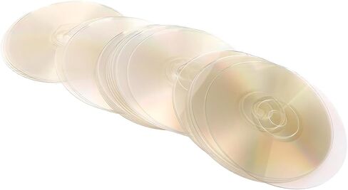 banapoy 30PCS Transparent Blank CDs for Painting DIY Crafts Party Supplies 12cm Plastic Adhesive Decor for Disco Wall Art, Xmas & Birthday Decorations in Saudi Arabia