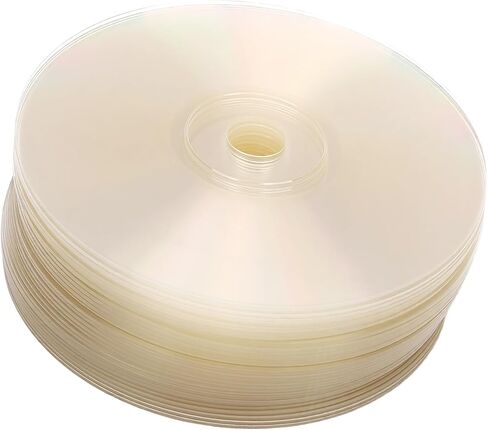 banapoy 30PCS Transparent Blank CDs for Painting DIY Crafts Party Supplies 12cm Plastic Adhesive Decor for Disco Wall Art, Xmas & Birthday Decorations in Saudi Arabia