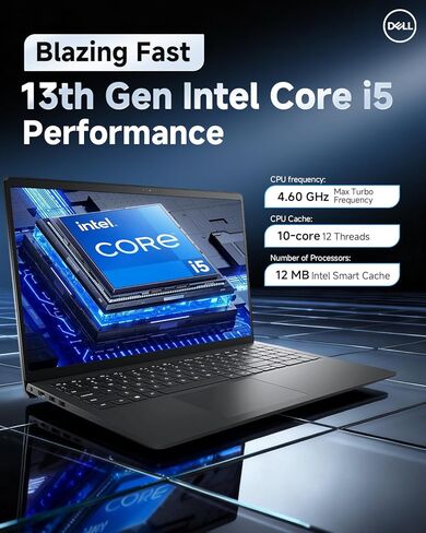 Dell Inspiron 15 3530 Touchscreen Laptop Computer, 15.6" FHD Anti-Glare Touchscreen, Intel 10-Core i5-1334U(Up to 4.6 GHz), 20GB RAM, 512GB SSD, Copilot AI, WiFi 6, Student & Business, Windows 11 Pro in Saudi Arabia