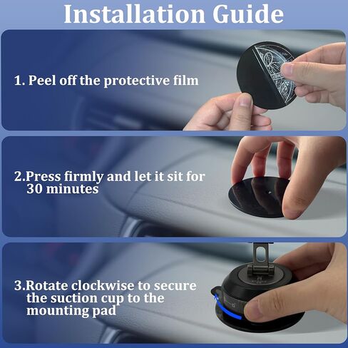360° Vacuum Magnetic Car Phone Holder | 2800gf Magnet, 90+LBS Suction, Foldable Mount for iPhone 17/16/15/14/13/12 Series in Saudi Arabia
