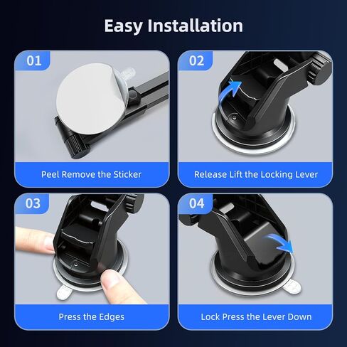 Car Phone Holder,Car Mount Charger,15W Wireless Charging & 10W Magnetic Charging(3 Connectors),Auto-Clamping Hands Free,Suction Cup Mount for Windshield,Mirror & Screen,Car Accessories & Gift in Saudi Arabia