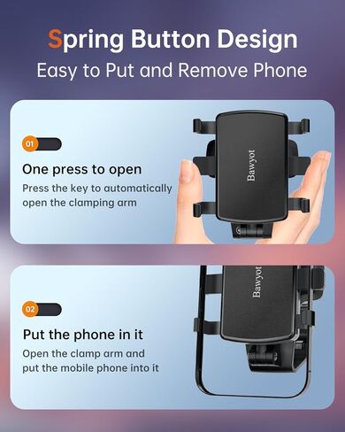 Car Phone Holder Mount Dashboard Upgrade 360 Degree Rotation Rear View Mirror and Sun Visor Multifunctional Clip Design Car Universal Phone Mount Compatible with 4-7 inch cellphones in Saudi Arabia