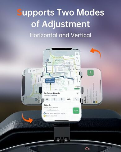 Car Phone Holder Mount Dashboard Upgrade 360 Degree Rotation Rear View Mirror and Sun Visor Multifunctional Clip Design Car Universal Phone Mount Compatible with 4-7 inch cellphones in Saudi Arabia