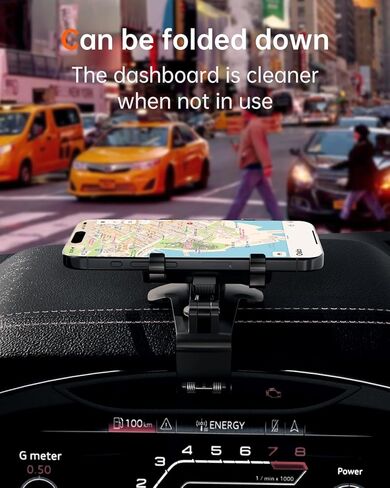 Car Phone Holder Mount Dashboard Upgrade 360 Degree Rotation Rear View Mirror and Sun Visor Multifunctional Clip Design Car Universal Phone Mount Compatible with 4-7 inch cellphones in Saudi Arabia