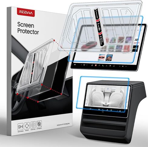REEVAA 2026 Tesla Model Y Premium & Performance Screen Protector [Anti-Glare & No Fingerprint], 9H Tempered Glass for 2026 Model Y Premium & Performance, with Alignment Frame, Matte, 16 inch in Saudi Arabia