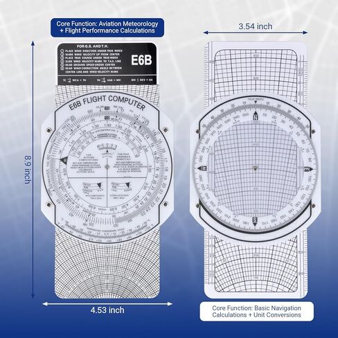 مجموعة أدوات راسمة الطيران من Medarchitect، جهاز كمبيوتر الطيران E6B للطيارين، تتضمن قاعدة شريحة الطيران راسمة الطيران ودليل وحقيبة تخزين متوافقة مع حزمة الطيار للطلاب IFR/VFR الرسوم البيانية in Kuwait