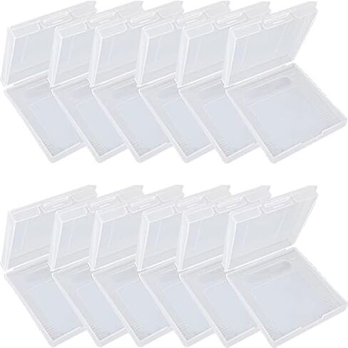 HUGJEPTTY Gameboy Color Case Gameboy Case 12PCS，Anti Dust Transparent Protective Game Cartridge Case Storage Box for Nintendo Gameboy Color GBC GB GBP（2.6x2.8x0.5Inch） in Saudi Arabia