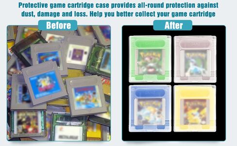 HUGJEPTTY Gameboy Color Case Gameboy Case 12PCS，Anti Dust Transparent Protective Game Cartridge Case Storage Box for Nintendo Gameboy Color GBC GB GBP（2.6x2.8x0.5Inch） in Saudi Arabia