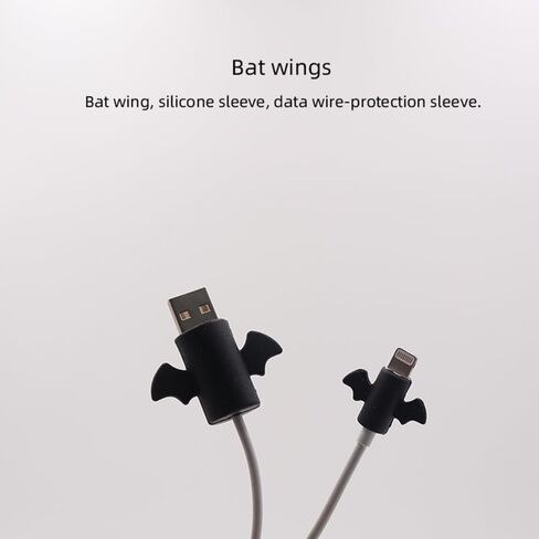 Angoily Silicone Charger Cable Protectors, 2 Pack Bat Phone Headset Charging Cable Protector Silicone Wire Cover Cord Saver USB Appliance Cord Organizer Easy Install in Saudi Arabia