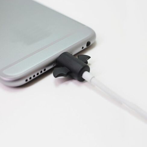 Angoily Silicone Charger Cable Protectors, 2 Pack Bat Phone Headset Charging Cable Protector Silicone Wire Cover Cord Saver USB Appliance Cord Organizer Easy Install in Saudi Arabia