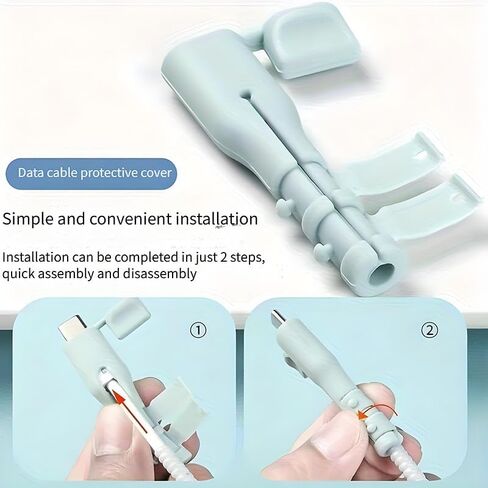 4-Pack USB-C Cable Protector, Silicone Charger Cord Saver Anti-Break Data Line Protection Cover with Integrated Dust Plug for Type-C Cables (Multicolor) in Saudi Arabia