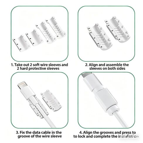 Cable Protector, 8-Pack Silicone Anti-Break Sleeve for Phone Charger Cables, Universal Stress Relief Cord Savers in Saudi Arabia