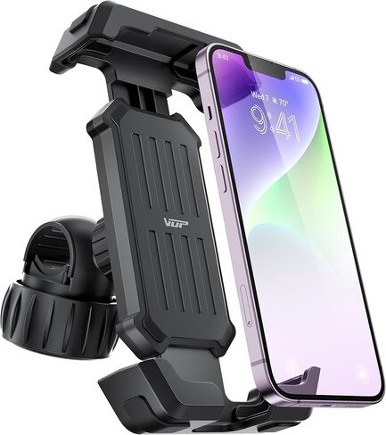 VUP Bike Phone Holder,Motorcycle Phone Mount,Bicycle Phone Mount Handlebar Cell Phone Clamp for Scooter, Compatible with iPhone Samsung,Black in Saudi Arabia