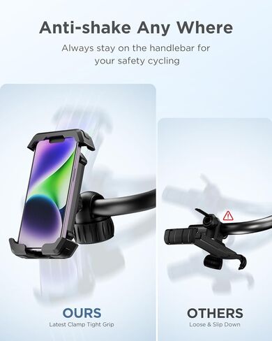 VUP Bike Phone Holder,Motorcycle Phone Mount,Bicycle Phone Mount Handlebar Cell Phone Clamp for Scooter, Compatible with iPhone Samsung,Black in Saudi Arabia