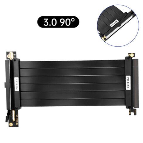 كابل PCI-E 3.0 90° 16x Riser: كابل تمديد GPU مطلي بالذهب 20 سم TPE/HDPE لبناء أجهزة تعدين بطاقة الرسومات in Saudi Arabia