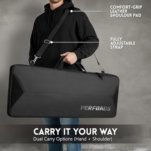 Single Rifle Case Bag, Tactical Padded Soft Gun Case w/MOLLE System, Wide Interior Fits Scoped Rifles, Adjustable Sling, Dual Zipper for Hunting & Range in Saudi Arabia